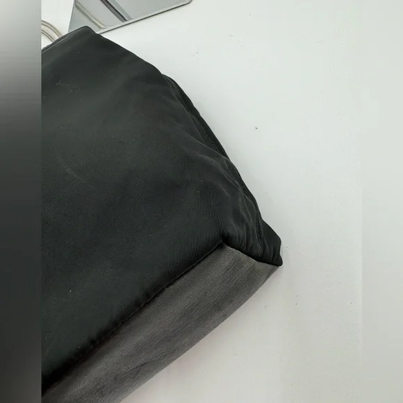 Prada - Authentic - Black Canvas & Leather Shoulder Bag with Metal Handles - Picture 8 of 16